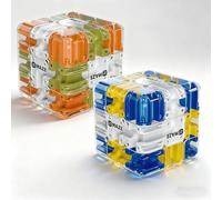 2PCS Cubo Rubik Original, Cubo Rubik 3x3, Laberinto de Bolas 3D con Bolas rodantes, Juguete de Entrenamiento Cerebral de Conciencia Espacial para la reducción del estrés y el Desarrollo la lógica(C)