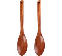 2pcs Cucharas para servir de madera, cucharas de madera de 13 pulgadas de largo para cocinar el utensilio de cocina mezclando