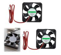 2PCS DC 12V 50x50x10 mm Ventilador 5010 50mm Pequeño Fan Para Impresora 3D Con Cable y Conector - Refrigeración Silenciosa y Poco Ruido