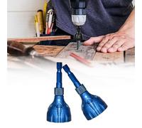 2PCS Deburring External Chamfer Tool with Tungsten Carbide Blade, Deburring Drill Bit Remove Burr Tools - for Bolts 1/8"- 3/4" (3mm-19mm) (A-Blue)