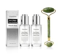 2Pcs Deep Collagen SerumRodillo de Masaje Facial,Serum de ColáGeno Profundo | Suero Antiedad Para Alisar LíNeas Finas Y Arrugas,HidratacióN Y Cuidado Reafirmante de La Piel Mejora Las,Todo Tipo de Piel