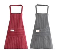 2pcs Delantal De Cocina 2 Bolsillos Ajustable,Delantal Cocina Hombre,Delantal Cocina Mujer,Mandiles De Cocina,Ideal Para Barbacoas,Cocina Doméstica Y Más,Resistente Al Agua Y Cómodo,Poliéster/Algodón