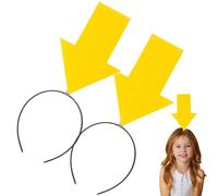 2pcs Diadema de flecha Diadema divertida con Amarillo Flecha Cabello Funny Party Fiest Farty Fits For Girls Dress Hair Accesorios para fiesta, presentación escénica, Halloween..
