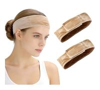 2PCS Diadema de Peluca Desnuda Antideslizante, Redecilla Pelo, Cinta Pelo, Banda para Peluca Elástica, Casquillos Elástico y Transpirable para Usar Pelucas Larga Corta Peluca Rubia Diadema Maquillaje