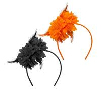 2Pcs Diademas De Flores De Plumas, Diademas Retro, Diademas Elees, Diademas De Fiesta, Accesorios Para El Cabello De Mujer