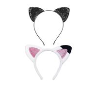 2Pcs Diademas De Orejas De Gato, Diademas De Brillo, Diademas Lindas, Diademas De Vestir De Fiesta, Accesorios De Cosplay