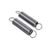 2pcs diámetro de alambre de 2.5 mm resortes de tensión de acero de 65Mn, muelles de tracción, diámetro exterior de 25 mm, longitud total de 65mm, 2.5x25x65mm