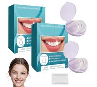 2Pcs Dientes Postizos Temporales Carillas Dentales Ajustables Dentaduras Postizas Ajustables Dentadura Postiza Ajustable Dientes Postizos Temporales Ajustable-s Temporales con 50g Cemento Dental