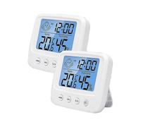 2pcs Digital Hygrometer Thermometer with Alarm Backlight for Room