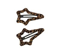 2pcs diseño único leopardo patrón mixto pelo clip Duckbill Horquilla para mujeres adolescentes niñas de moda cualquier ropa
