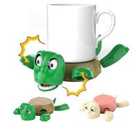 2PCS Divertido Portavasos de Tortuga, Creativo Posavasos De Tortugas, Posavasos Tortuga Graciosa, Posavaso De Turtle con Ojos Abiertos, Regalo para Amantes de Las Tortugas