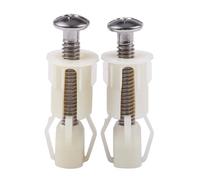 2pcs DIY Plastic Toilet Seat Screws Fixings Fit Seats Hinges Repair Tools Type&Size 38Mmx5mm