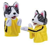 2pcs Dog Hand Puppet Kung Fu Husky Soft Boxing Sound Boxing Hand Puppet Interactive Battle Battle Toys Husky