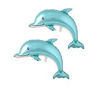 2Pcs Dolphin Balloons Giant Ocean Animal Foil Balloons for Birthday Baby Shower Wedding Ocean Dolphin Under the Sea Themed Party Decorations Supplies,
