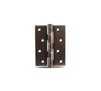 2PCS Dooroom Brass Thick Bearing Hinges 4"x3"x3mm, 5"x3"x3mm Solid Wood Door Black Gold Mute Hinges With Screws(AB,5 inch)