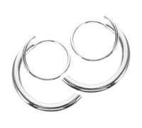 2pcs Double Hoop Twisting Ear Piercing Spiral Earring Girls Trendy Fashion Jewelry Sterling Earrings Perforation Copper
