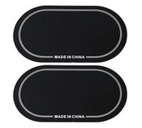 2pcs Drum Head Patch Pet Wear Wear Drumhead Patch Protector para el rendimiento de la práctica (Doble pedal negro)