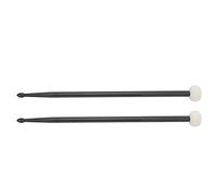 2Pcs Drum Mallet Felt Head Nylon Handle Double Headed Percussion Mallets, Soft Oval Tip Drum Mallet Kit for Bass Drum Timpani Snare, Lightweight Non Slip Grip for Drummers (Negra)