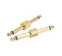 2pcs Efecto de 6.35 Mm Un Conector No Reducción de la Guitarra Pedal de la Guitarra Coulper Sistemas de Asignación de Enchufe, etc. (Dorado)