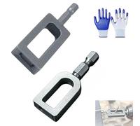 2Pcs Electric Drill Wire Twisting Tool Bit, Heavy Duty Wire Twister for Drill with 1/4" Hex Shank, Wire Twister Tool, Universal, for Construction and Fence (#9+#11)