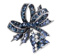 2pcs Enamel Brooch Pin Christmas Brooches Xmas Bell Lapel Pins for Shirt Suit Sweater Bags