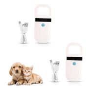 2pcs Escáner de microchips para mascotas, lector de microchips RFID EMID recargable, lector de microchips para mascotas, escáner de microchips para perros para perros, gatos