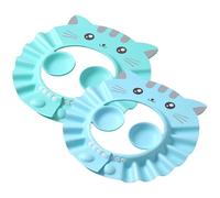 2pcs Escudo de lavado de cabello para bebés Cat de dibujos animados lindos de dibujos animados para niños pequeños Escudo de la tapa de ducha con visera de baño de tapa para la oreja con ritmo de