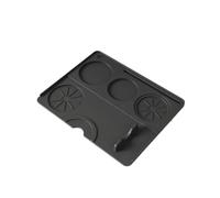 2pcs Espresso Tamping Mat Distributor Station Portafilter Silicone Pad Maker Cafe Bar Accessories Coffeeware Barista Tools(Black)