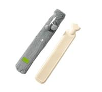 2PCS Extra long hot water bottle, extra large water-filled shoulder and neck warmer, bed, quilt artifact in winter Para Hombros Cintura(Deep Stripe)