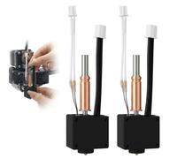2Pcs Extrusor Repuesto Compatible con Anycubic Kobra 3 Combo V2 Impresoras 3D, Hotend con Disipador Calor Bimetálico, Boquilla Latón 0,4 mm y Funda Silicona, para Impresión Precisa Rendimiento Estable