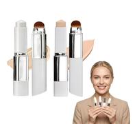 2pcs Facelove Foundation Stick with Brush, 2026 Facelove Changeable Foundation with SPF 15, 12 Hours Hold and Natural, Color Changing Foundation, Long Lasting for All Skin Types