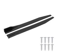 2Pcs Faldas Laterales Panel de extensión de balancín Splitter Lip Fibra de Carbono Falda Lateral de Coche Extensión Kit de carrocería de Panel de balancín Universal 120cm / 47.2in Negro Brillante
