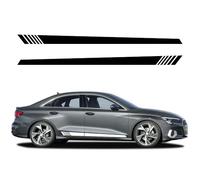 2PCS Faldones Laterales de Coche Franjas Pegatinas de Vinilo Decoración Calcomanías Accesorios de decoración, para Audi A3 8P 8V 8L 8Y S3 RS3 Sedán Sportback Limusina Franja de Pegatinas