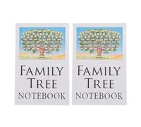 2PCS Family Tree Notebook para más información de investigación familiar Libro de registros de registros de estudiante de la oficina del cuaderno del alumno