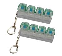 2PCS Fidget Toy Teclado Llavero, 7.5x2x2.7cm Teclado Antiestres Con Luz 4 Teclas, Juguete Antiestres Adultos, ABS, Activa Efectos Luminosos LED Multicolores Al Pulsarlo, Para Todas Las Edades, Oficina