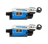 2PCS Final de Carrera ME-8108, Interruptor Final de Carrera 220V 5A, Limit Switch con Palanca de Rodillo Ajustable, Microinterruptores de Fin de Carrera Antipolvo para CNC y Automatización