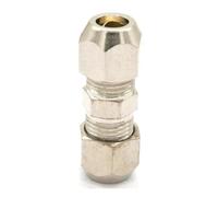 2pcs Fit Tube O/D 6mm Equal Nikel Plated Brass Ferrule Pneumatic Air Compression Fitting