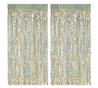 2PCS Flecos Dorados Cortina Brillo Fiesta de 1 * 2 Metros Cortina Cumpleaños Adecuada para Fiestas de Máscaras,Decoraciones de Fondo de Fotos, Año Nuevo, Cumpleaños y Fiestas de Bodas (Oro)