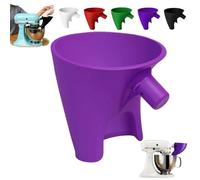 2Pcs Flour Funnel For Kitchen-Aid Mixer-5 Qt, Plastic Powder Funnel With Easy-Pour, Prevents Spills, Fits Tilt-Head 4.5-5 Qt (Ksm150) Kitchen-Aid Mixer Accessories (2Pcs-Purple)
