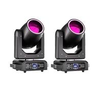 2PCS Foco de Cabeza Móvil de 200W, Luz LED RGB para Escenario con 18 Prismas 7+1 Colores 11+1 Patrones d-mx512 Control de Sonido para Clubes Fiestas Conciertos Discotecas DJ Navidad
