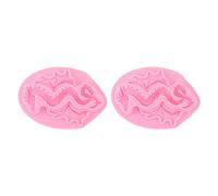 2PCS Fondant Silicone Mold Food Grade Safe Odorless Soft DIY Cake Decorating Mold for Crafting Projects (Type 7)