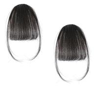 2Pcs Fragelles Clip in Bangs, Fragelles Hair Bangs, Clip on Bangs for Women, Seamless 3D Clip-in Bangs Hair Extensions, Fragelles Clip on Bangs for Women's Hair for Daily Wear (Brownish black)