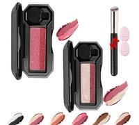 2Pcs Fresheight Perfect Dual Color Eyeshadow,Portable Two Tone Lazy Makeup,Highly Pigmented,Exquisite Glitters,Waterproof,Long-Lasting (03+05, SIZE)