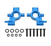 2PCS Front Steering Cup Replacement Aluminum Alloy 10537 Steering Spare Parts 1/10 Scale RC Car for Drift Enthusiasts (blue)