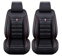 2Pcs Funda Asientos Coche para Cadillac Escalade (2002-2026), Confort Antideslizantes Impermeable Cuero Protector Delantero,E/Black Red