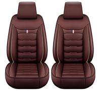 2Pcs Funda Asientos Coche para Cadillac Vistiq 2025 2026, Confort Antideslizantes Impermeable Cuero Protector Delantero,D/Coffee