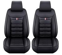 2Pcs Funda Asientos Coche para Ford Focus Hatchback 2000-2022, Confort Antideslizantes Impermeable Cuero Protector Delantero,A/All Black