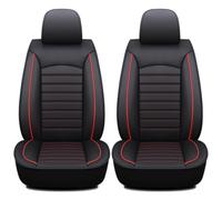 2Pcs Funda Asientos Coche para Hyundai Santa Fe 2007-2012, Cuero PU Delanteros Juegos Cubreasientos Antideslizante Transpirables Accesorios,A/Black Red