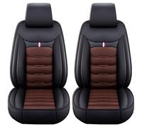 2Pcs Funda Asientos Coche para Leapmotor C10, Confort Antideslizantes Impermeable Cuero Protector Delantero,B/Black Coffee