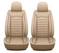 2Pcs Funda Asientos Coche para Mazda Speed6 2010-2026, Cuero PU Delanteros Juegos Cubreasientos Antideslizante Transpirables Accesorios,E/Beige